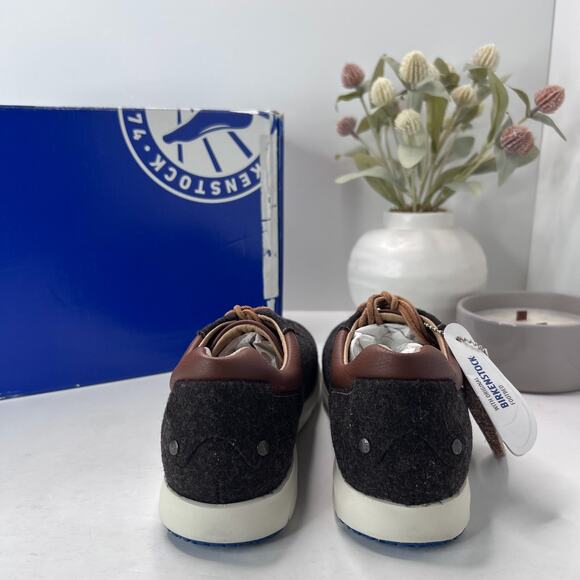 Birkenstock Cincinnati Felt Wool Lace up Shoes Espresso Women 7/Men 5/EU 38 NWB - Picture 4 of 10